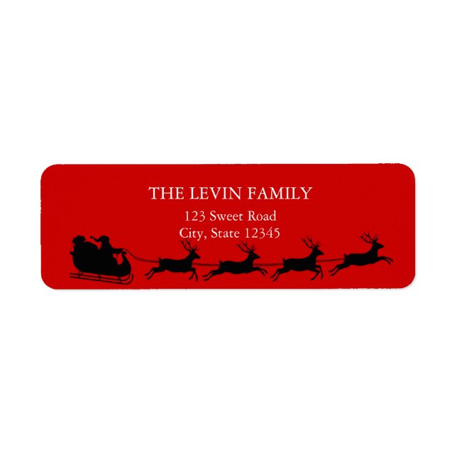 Cheerful Santa Claus Riding Sleigh Christmas (Front)