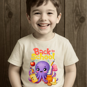 Cheerful School Octopus – Back-to-School Design T-Shirt