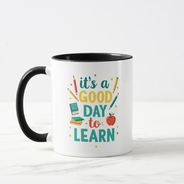 Cheerful School & Teacher Design Mug (Left)