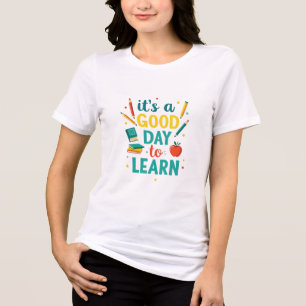 Cheerful School & Teacher Design Tri-Blend Shirt
