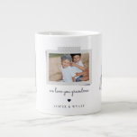 Cheerful Sentiments Snapshot Speciality Mug<br><div class="desc">Cheerful sentiments snapshot photo mug. Features,  3 framed photos with scrapbook style washi tape accents,  two navy blue template text lines for your message and names with navy blue heart detail.</div>