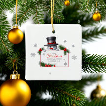 Cheerful Snowman Christmas New Year Greetings
