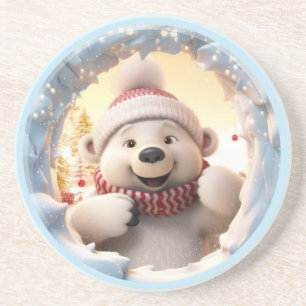 Cheerful Snowman Coaster