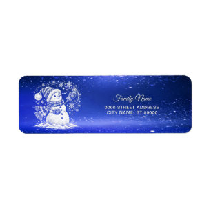 Cheerful Snowman Return Address