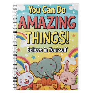 Cheerful Spiral Notebook for Big Dreamers
