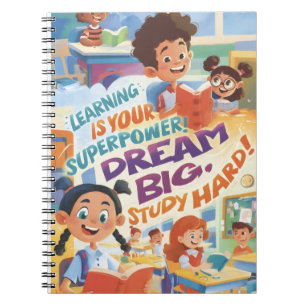 Cheerful Spiral Notebook for Big Dreamers