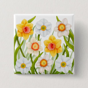 Cheerful Spring Daffodils Pin