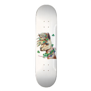cheerful spring llama skateboard