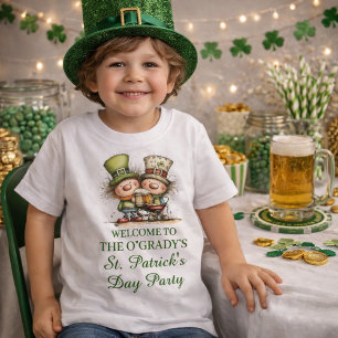 Cheerful St. Patrick’s Day Party Illustration Baby T-Shirt
