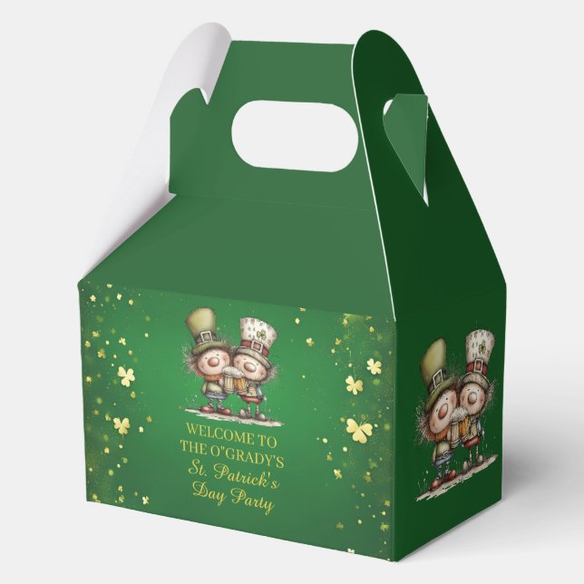 Cheerful St. Patrick’s Day Party Illustration Favour Box (Front)