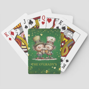 Cheerful St. Patrick’s Day Party Illustration Playing Cards