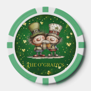 Cheerful St. Patrick’s Day Party Illustration Poker Chips