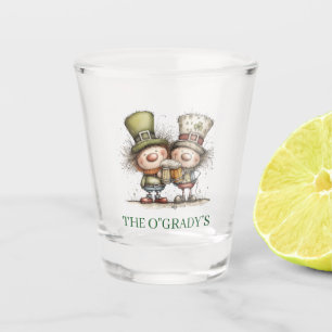 Cheerful St. Patrick’s Day Party Illustration Shot Glass