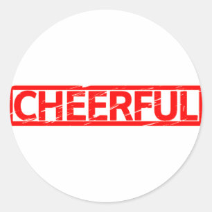 Cheerful Stamp Classic Round Sticker