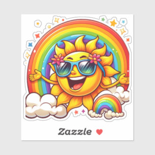 Cheerful Sun Spreading Positivity