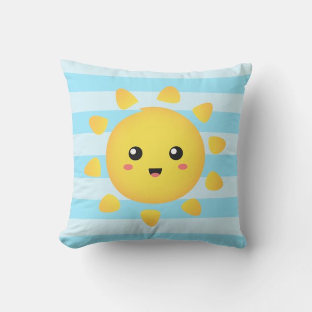 Cheerful sun that shines brightly all around cushion (Front)