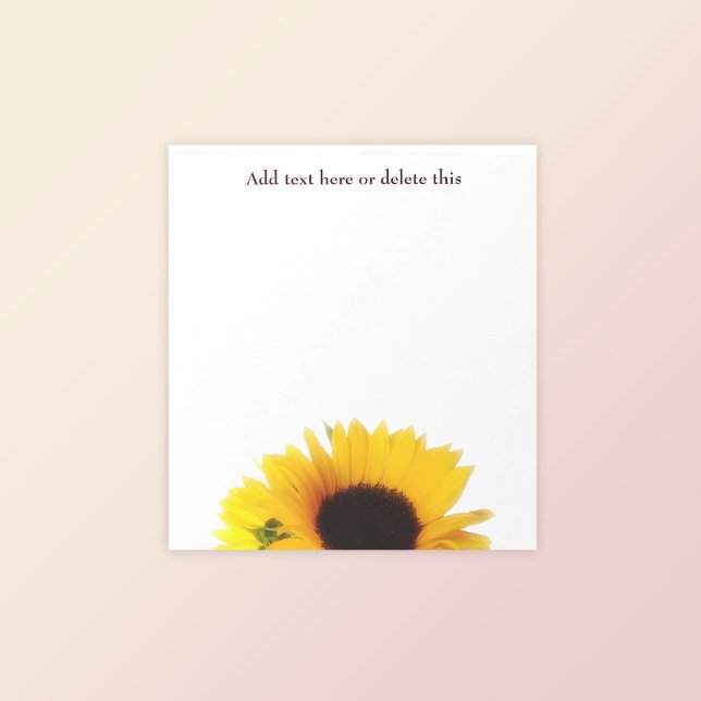 Cheerful Sunflower Floral Notepad (Creator Uploaded)