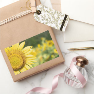 Cheerful Sunflower Rectangular Sticker
