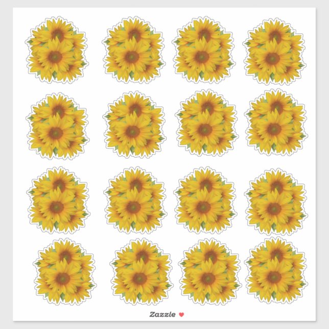Cheerful Sunflowers Bouquet (Sheet)