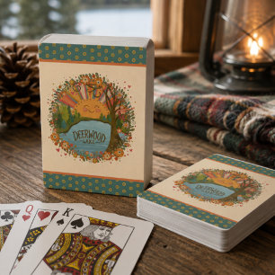 Cheerful Sunshine Colourful Deerwood Lake Playing Cards