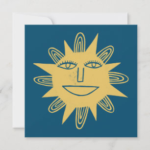 Cheerful Sunshine Smiling Face CUSTOMIZE IT  Card