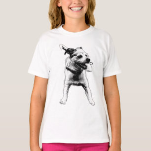 Cheerful Terrier Mix Graphic Tee