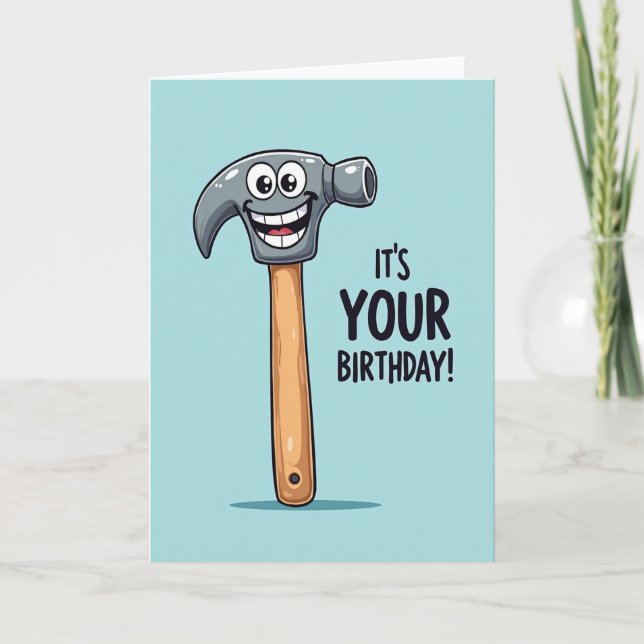 Cheerful Tool Birthday Card (Front)