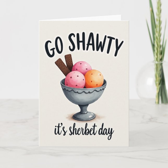 Cheerful Treat Birthday Card (Front)