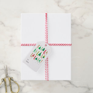 Cheerful Trees Christmas Gift Tags
