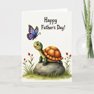 Cheerful Turtle Fathers Day Card