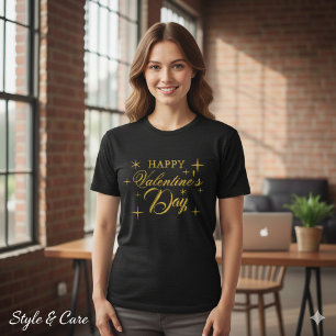 Cheerful Valentines Day Graphic Navy Blue Tri-Blend Shirt