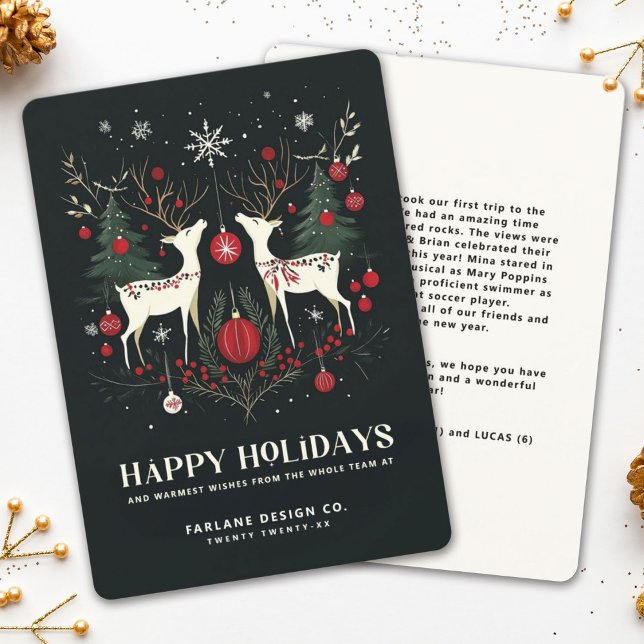 Cheerful Warm Scandinavian Christmas Tree Holiday Card (Creator Uploaded)