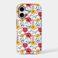 Cheerful Watercolor Floral Pattern in Yellow Rose