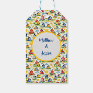 Cheerful Watercolor Realtor Houses Gift Tags