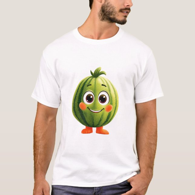 Cheerful Watermelon Mascot T-Shirt (Front)