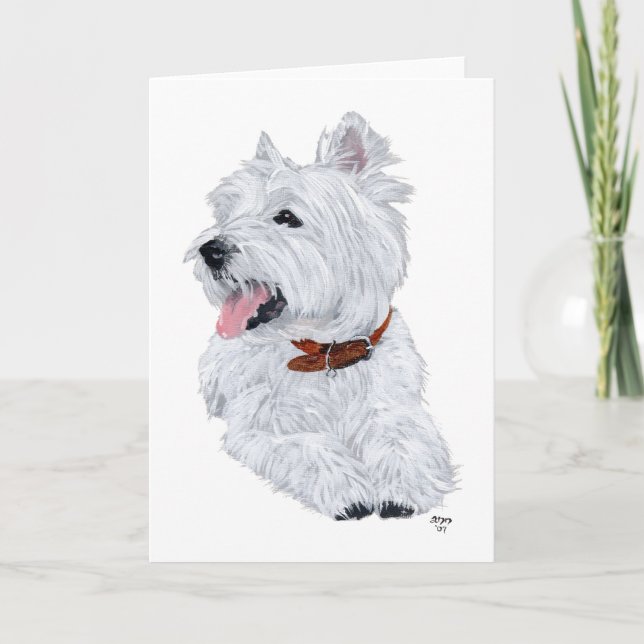 Cheerful West Highland White Terrier Card (Front)