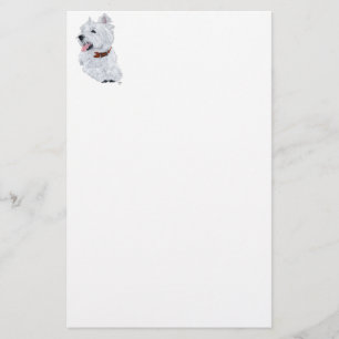 Cheerful West Highland White Terrier Stationery