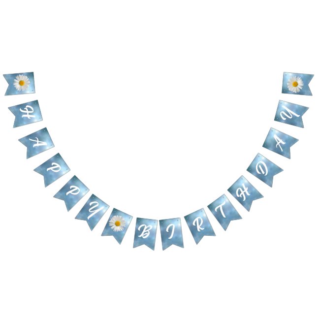 Cheerful White Daisy Bunting (All)