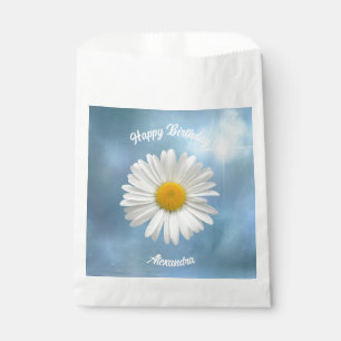 Cheerful White Daisy Favour Bags