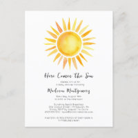Cheerful Yellow Here Comes the Son Baby Shower