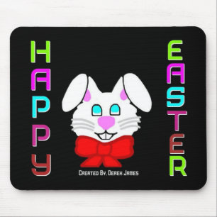 Cheerfully Happy Easter Bunny Mouse Pad