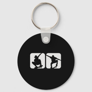 Cheerfully Skateboarding Weekends Quote Key Ring