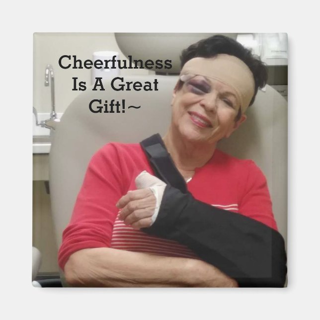 Cheerfulness is a gift magnet (Front)