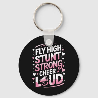 Cheering Cheerleader Quote For Cheer Cheerleading  Key Ring