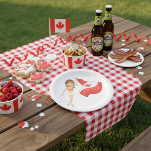Cheering For Canada Paper Plates