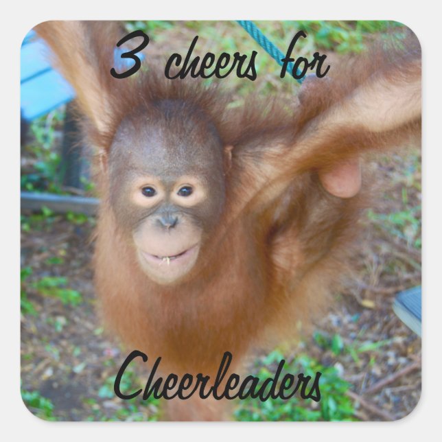 Cheering for Cheerleaders Square Sticker (Front)