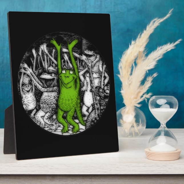 Cheering Frogs Plaque (Side)