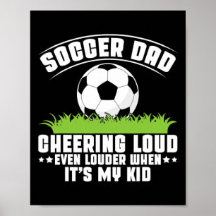 Cheering Loud Even Louder When It’s My Kid Soccer Poster