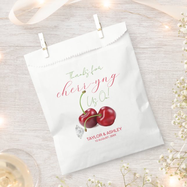 Cheering Us On Cherry Fruit  Favour Bags (Clipped)