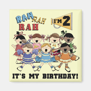 Cheerleader 2nd Birthday Tshirts and Gifts Magnet